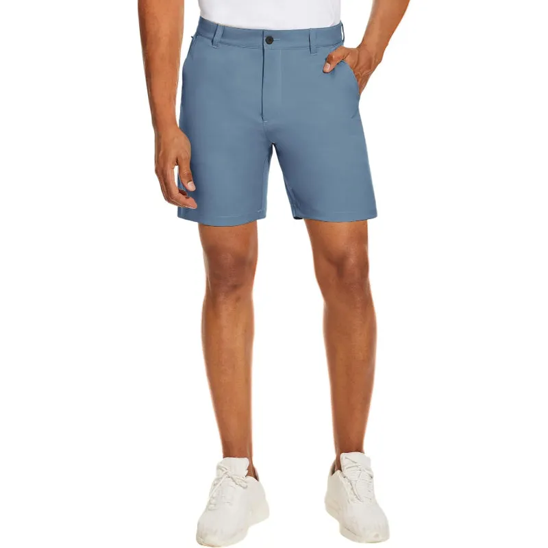 Golf Chino Shorts With Quick Dry Fabric And Multiple Pockets
