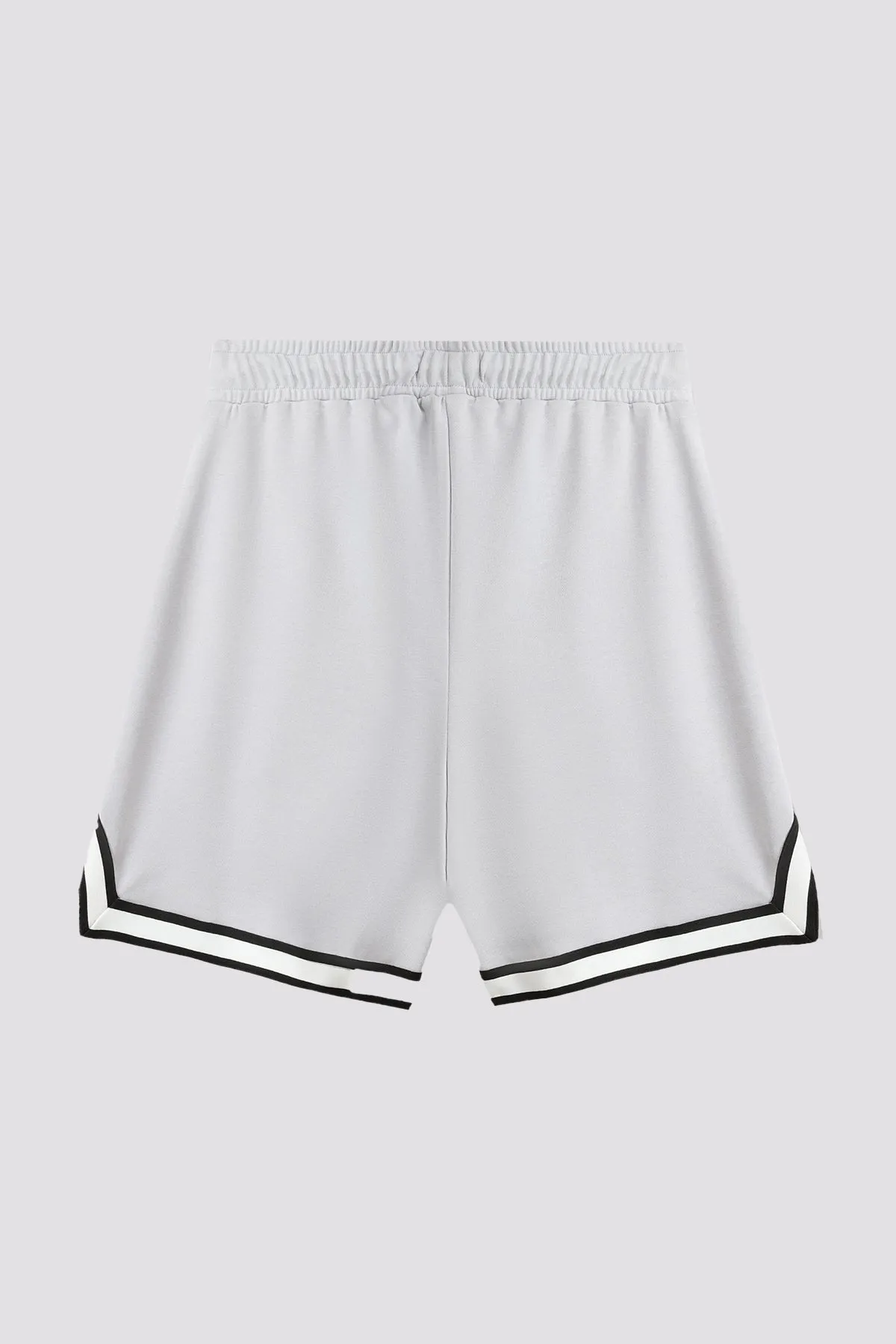 Grey Brooklyn Contrast Trim Shorts (Plus size) - A24 - MSH054P