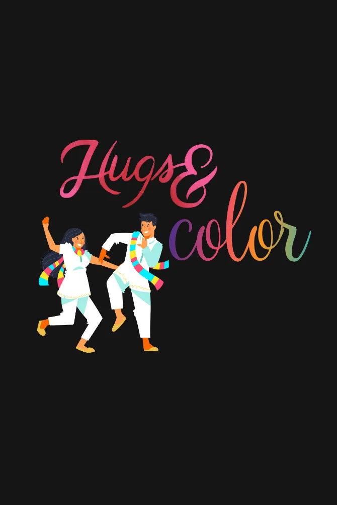 Hugs & Colors. Holi T-shirt for women