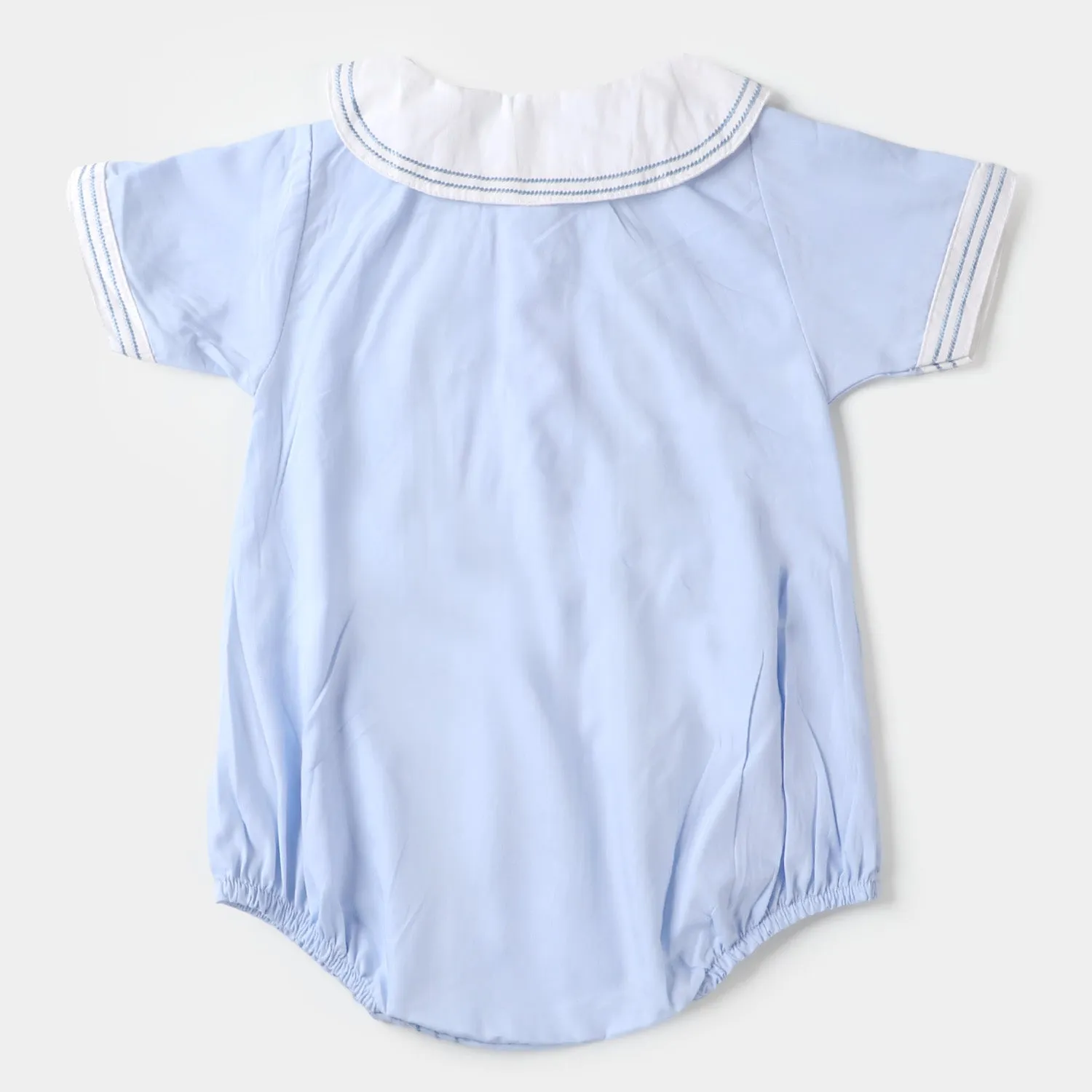 Infant Boys Woven Romper Stars - SKY BLUE