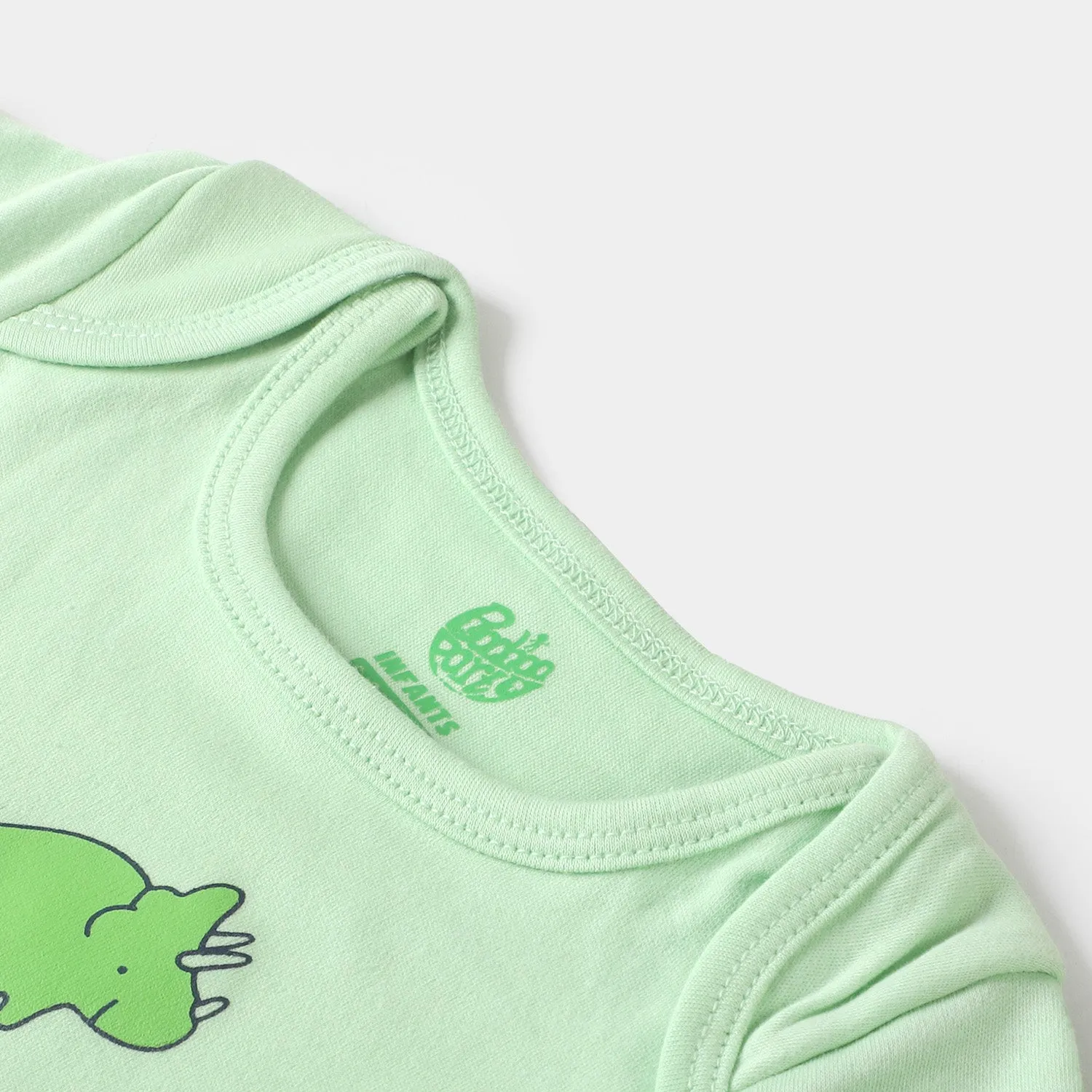 Infant Cotton Romper Roar Able - Green Ash