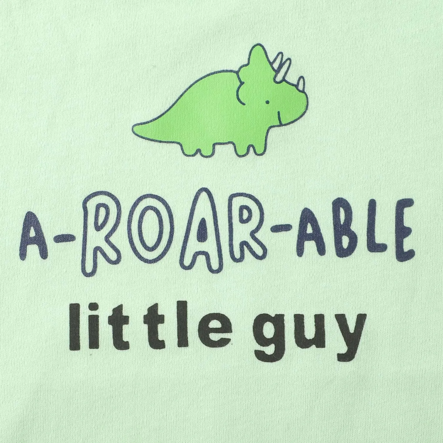 Infant Cotton Romper Roar Able - Green Ash