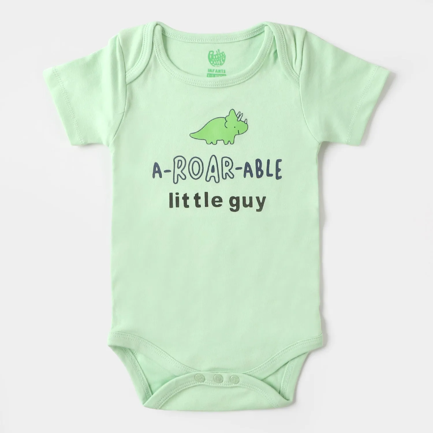 Infant Cotton Romper Roar Able - Green Ash