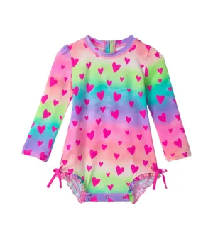Kaleidoscope Hearts Rashguard Swimsuit