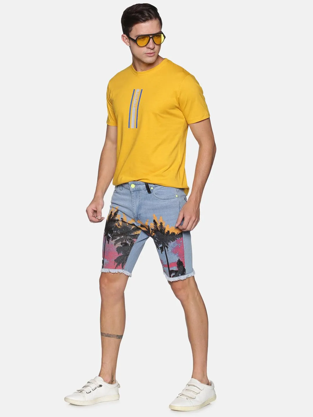 Kultprit 5 pocket with hem & back pocket with print