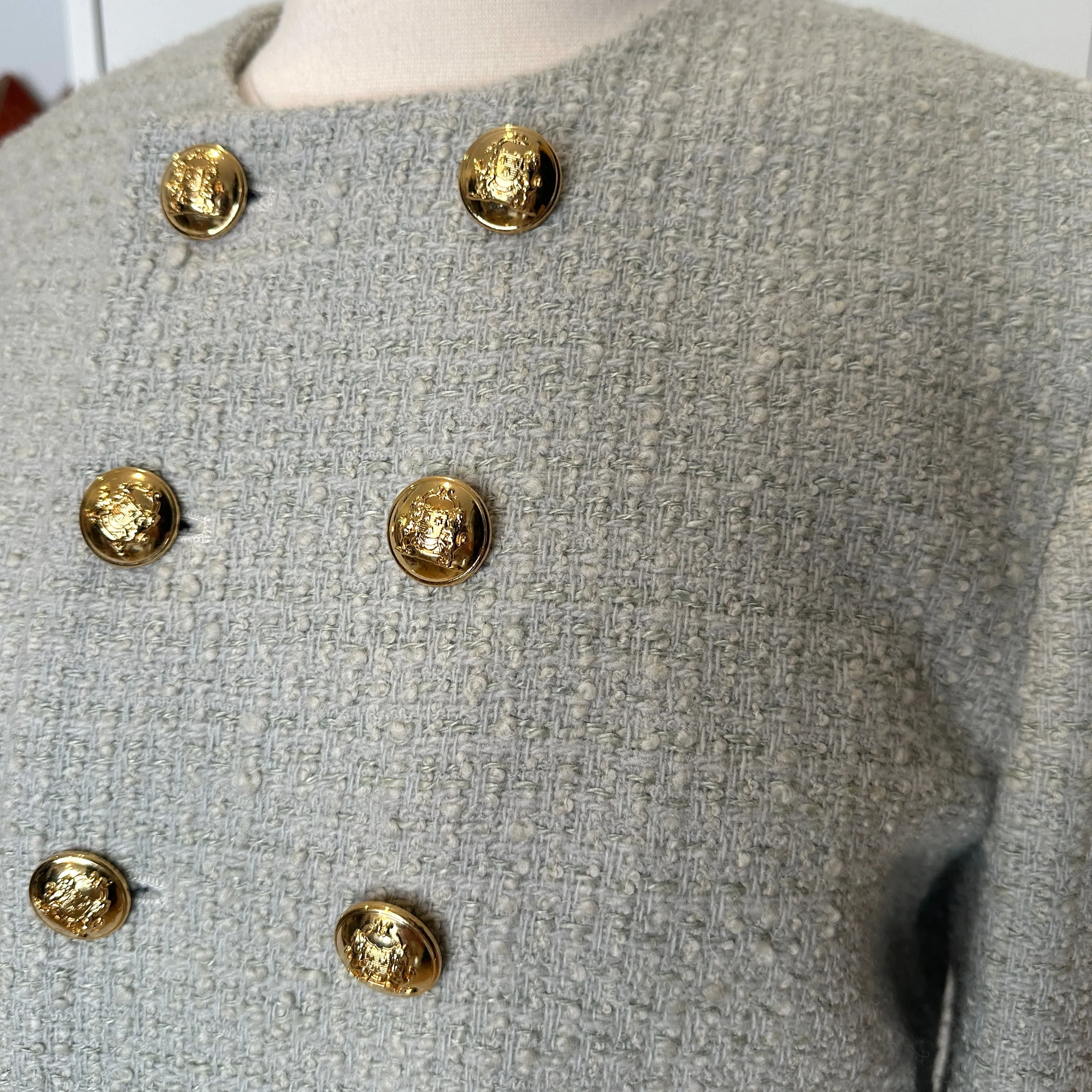 Light Green Tweed Jacket - S