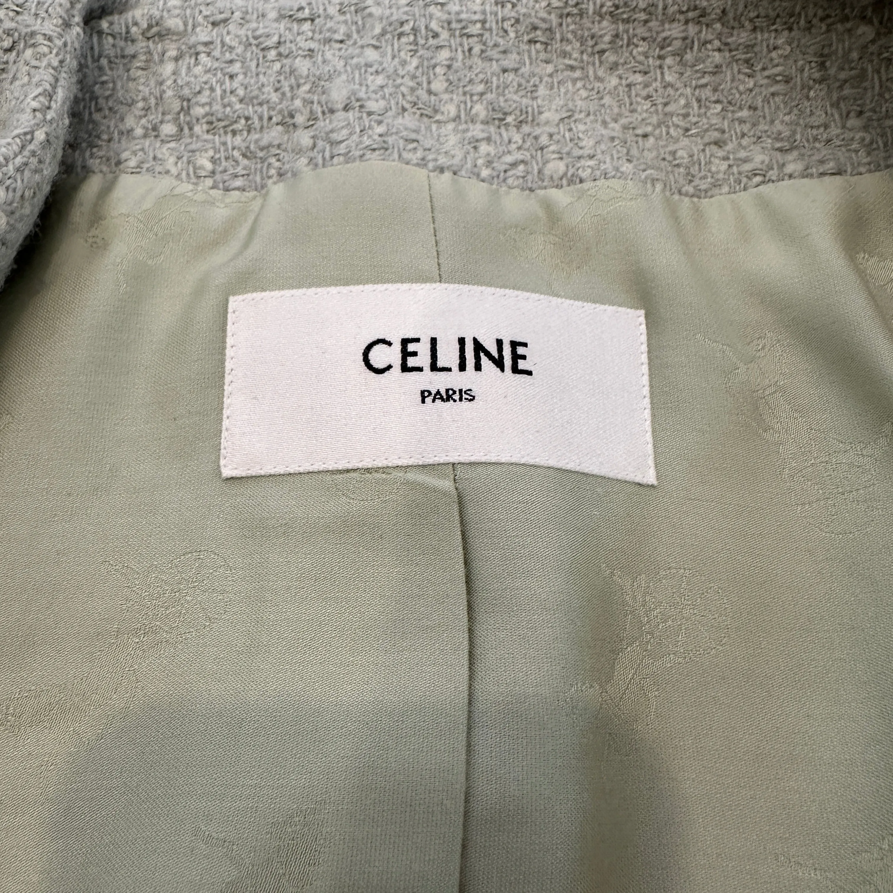 Light Green Tweed Jacket - S