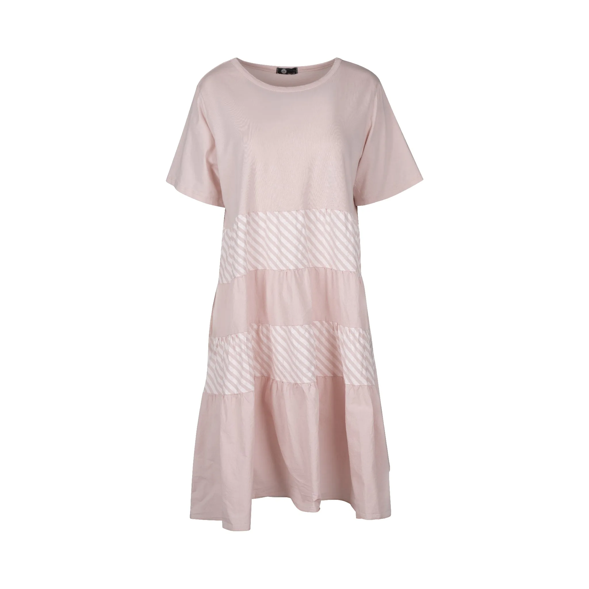M Made in Italy  Women's Knit-Woven Combo Dress