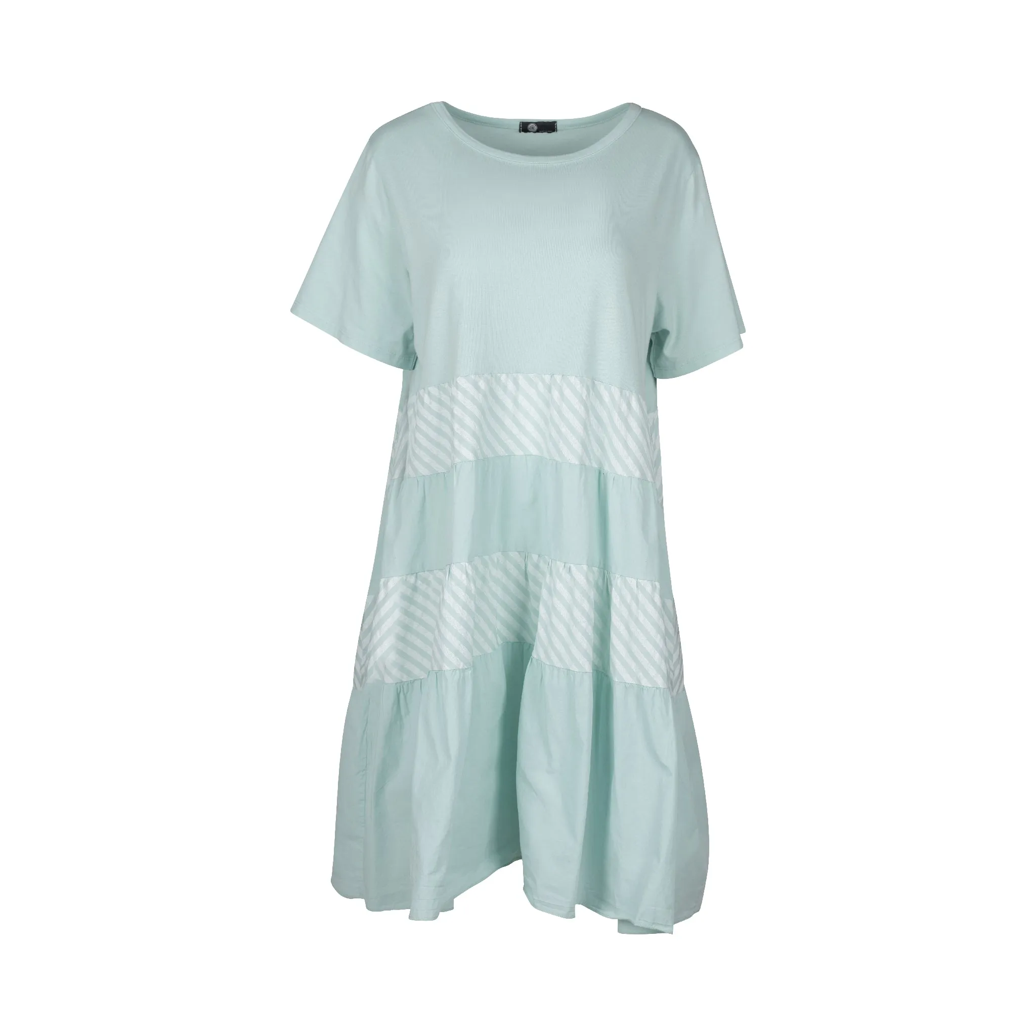 M Made in Italy  Women's Knit-Woven Combo Dress