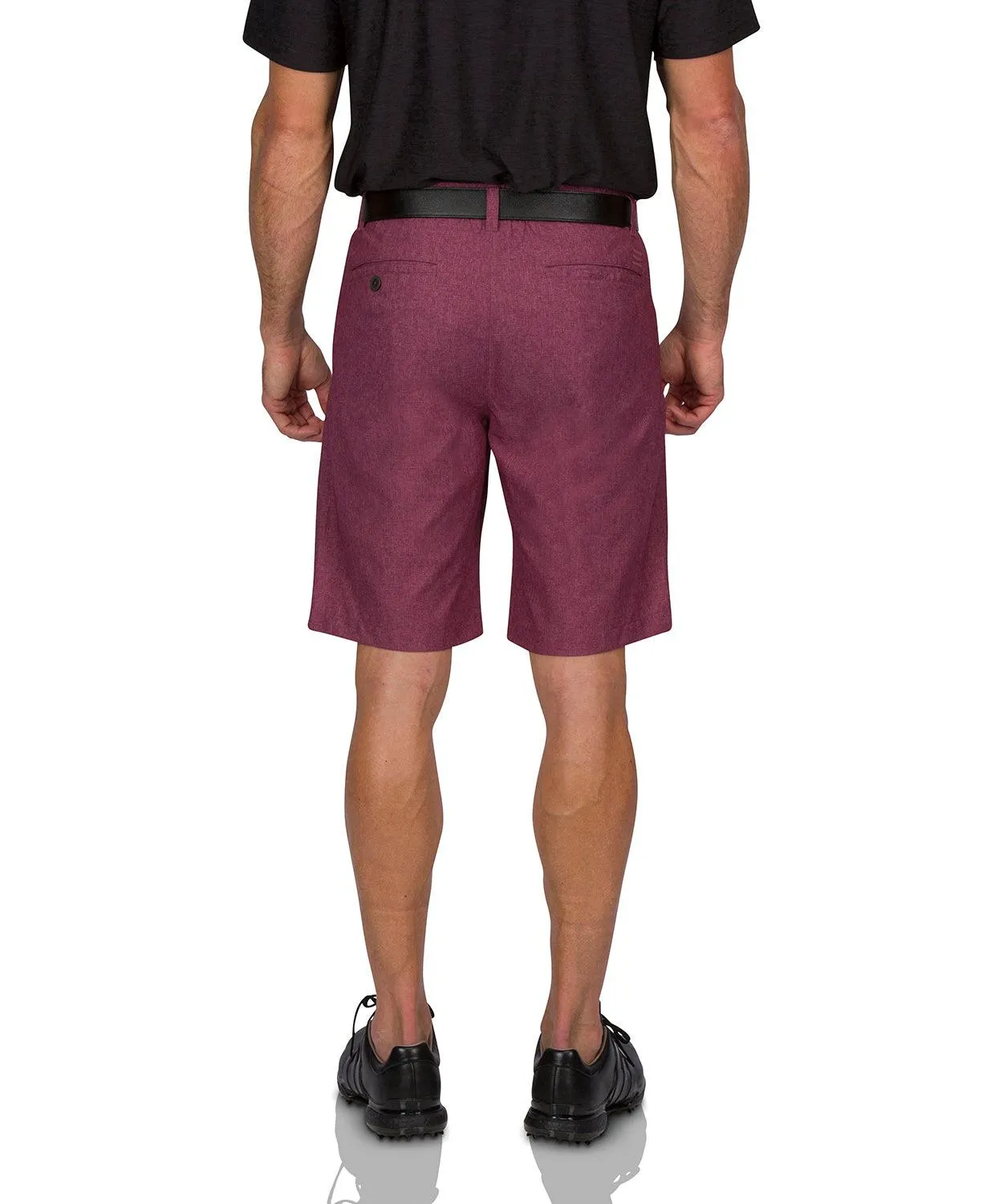 Mens Dry Fit Golf Shorts - Quick Dry Casual Chinos w/Elastic Waist, 10" Inseam