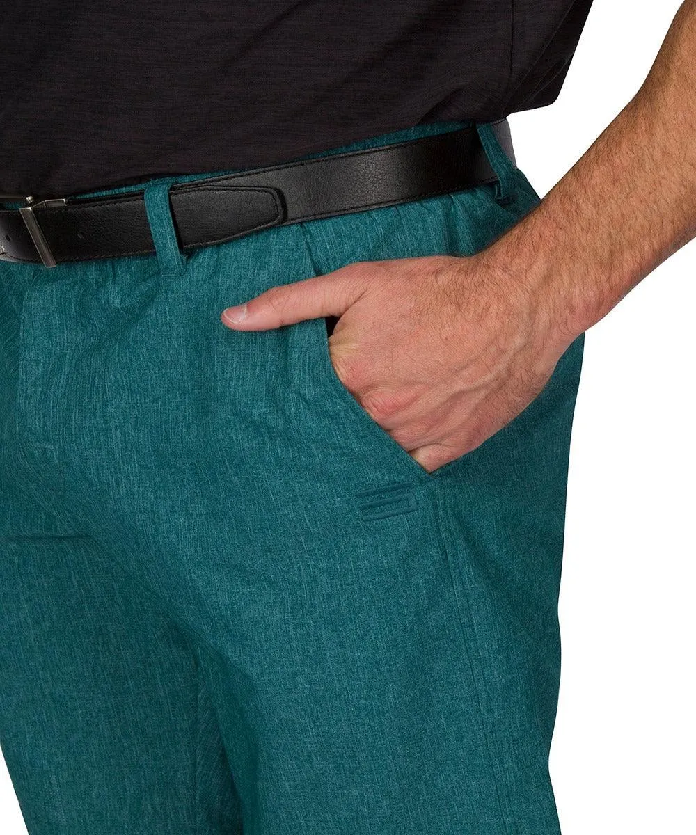 Mens Dry Fit Golf Shorts - Quick Dry Casual Chinos w/Elastic Waist, 10" Inseam