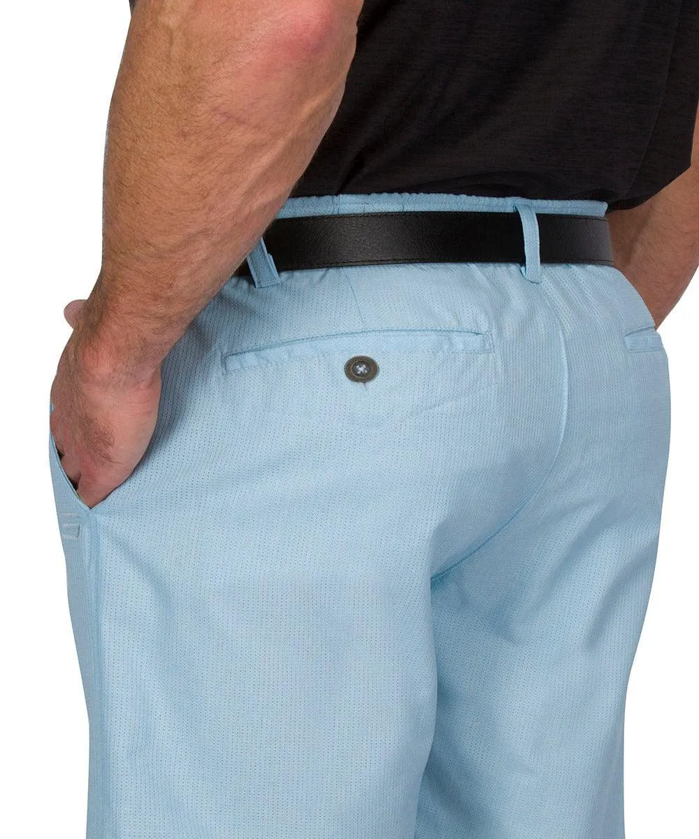 Mens Dry Fit Golf Shorts - Quick Dry Casual Chinos w/Elastic Waist, 10" Inseam