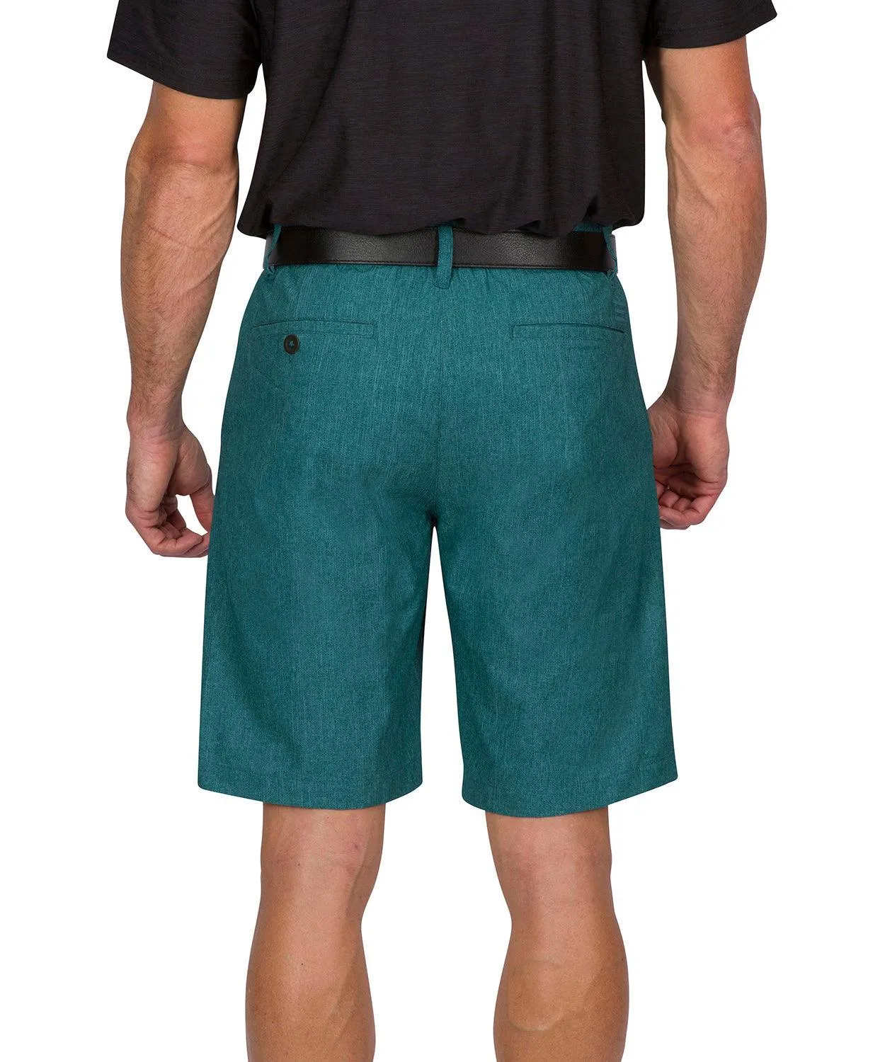 Mens Dry Fit Golf Shorts - Quick Dry Casual Chinos w/Elastic Waist, 10" Inseam