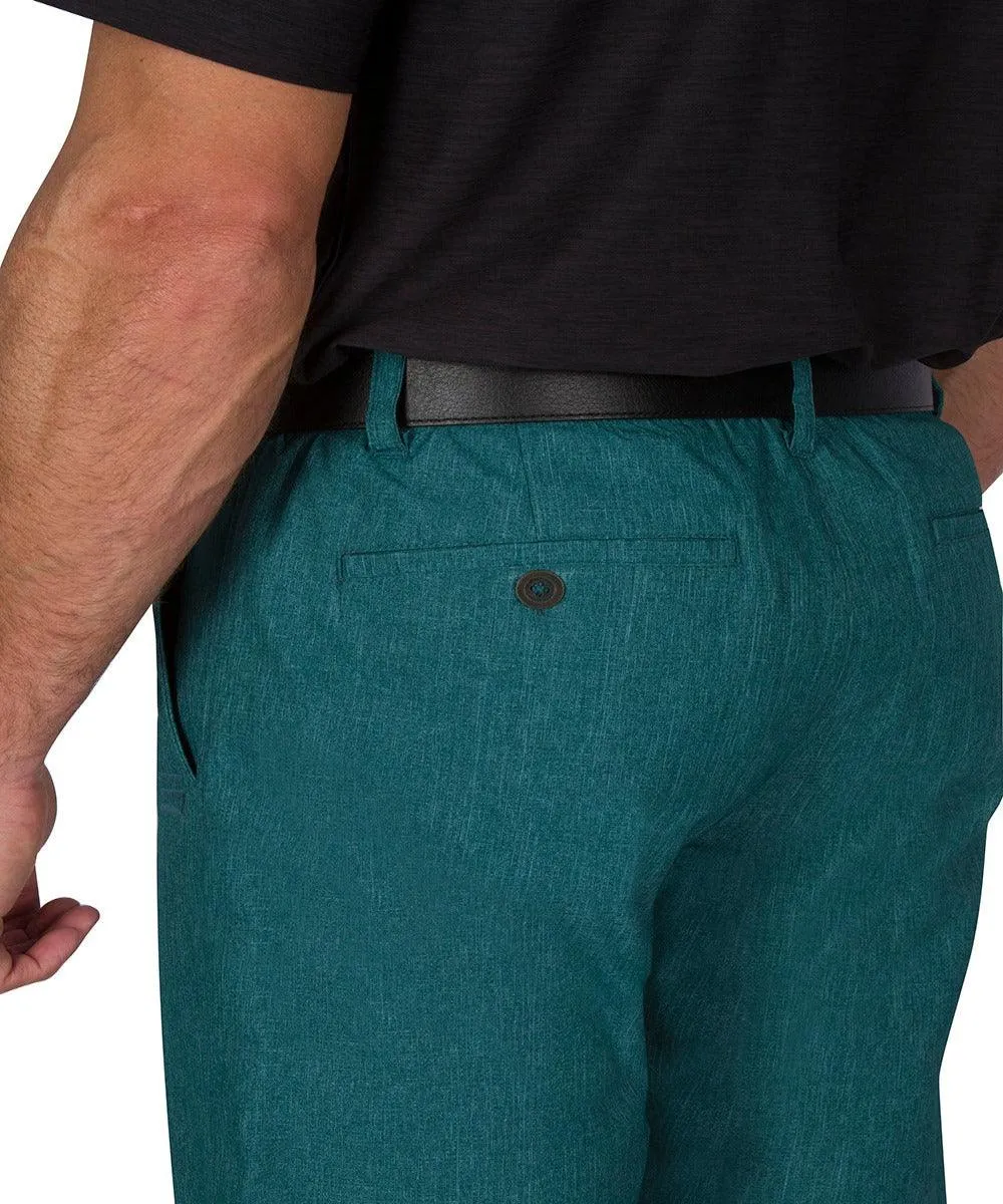 Mens Dry Fit Golf Shorts - Quick Dry Casual Chinos w/Elastic Waist, 10" Inseam