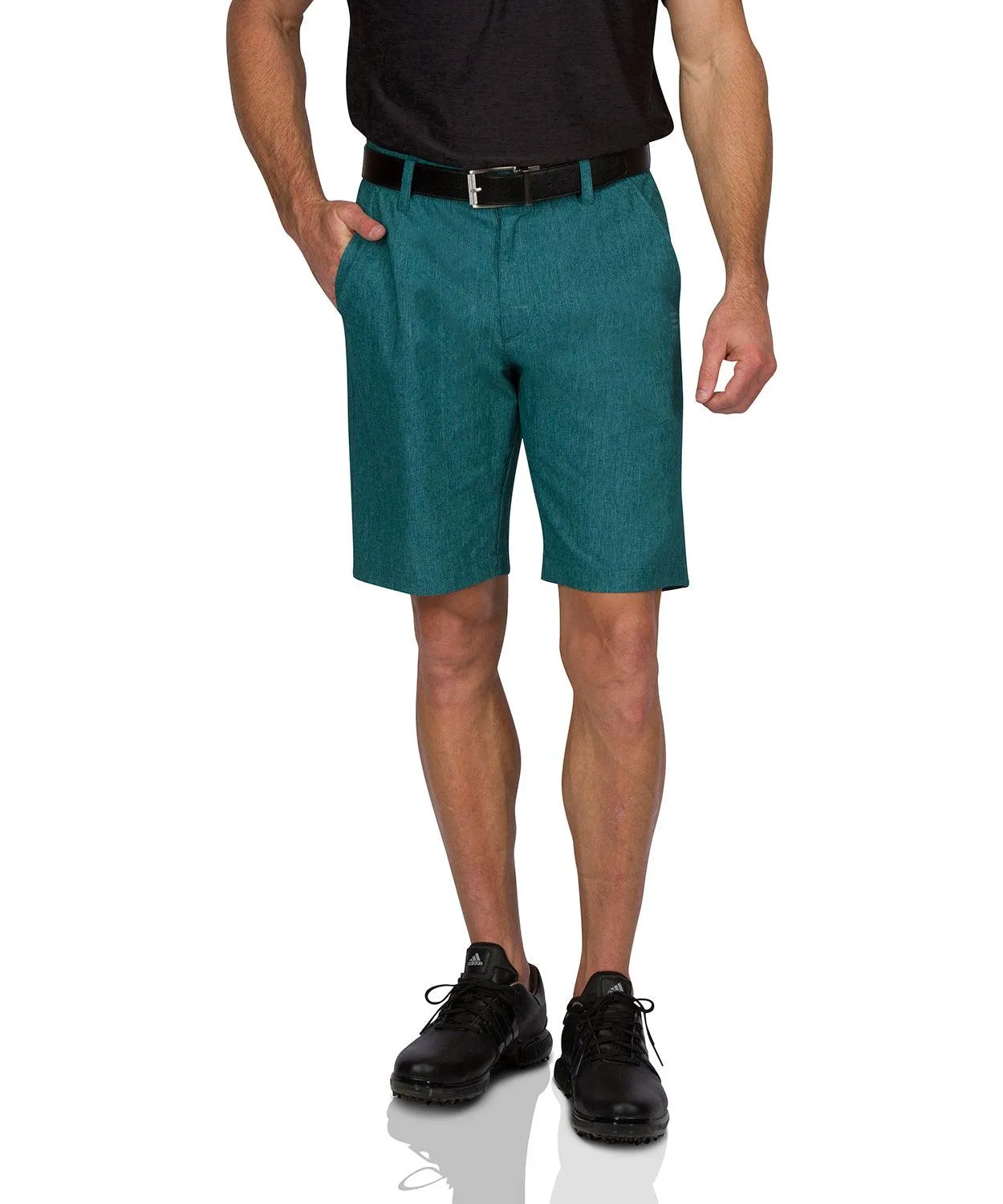 Mens Dry Fit Golf Shorts - Quick Dry Casual Chinos w/Elastic Waist, 10" Inseam