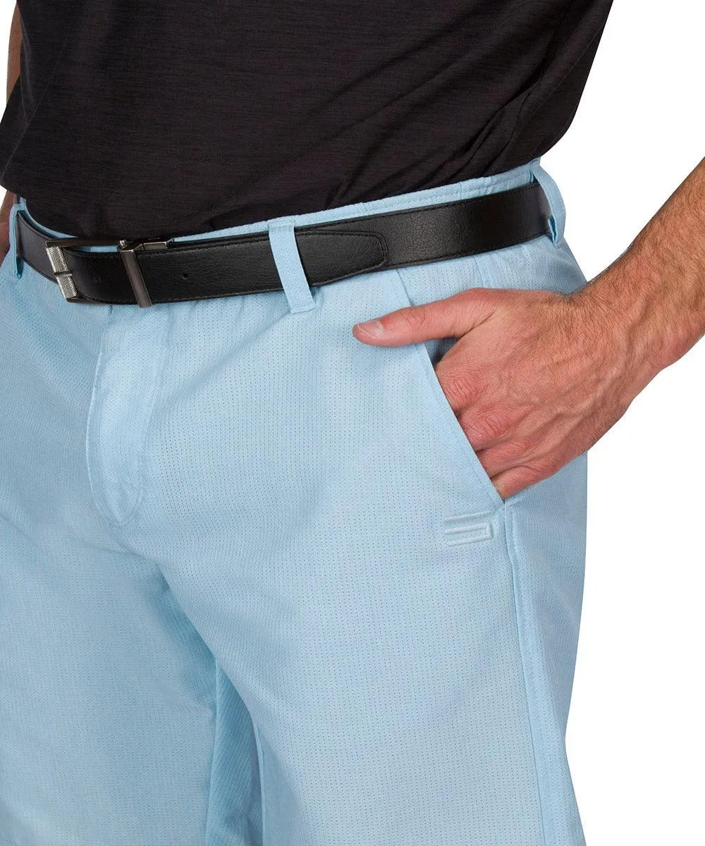 Mens Dry Fit Golf Shorts - Quick Dry Casual Chinos w/Elastic Waist, 10" Inseam