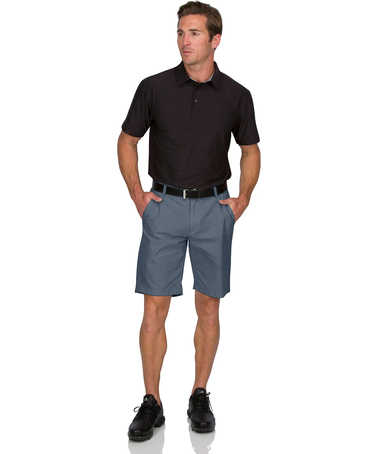 Mens Dry Fit Golf Shorts - Quick Dry Casual Chinos w/Elastic Waist, 10" Inseam