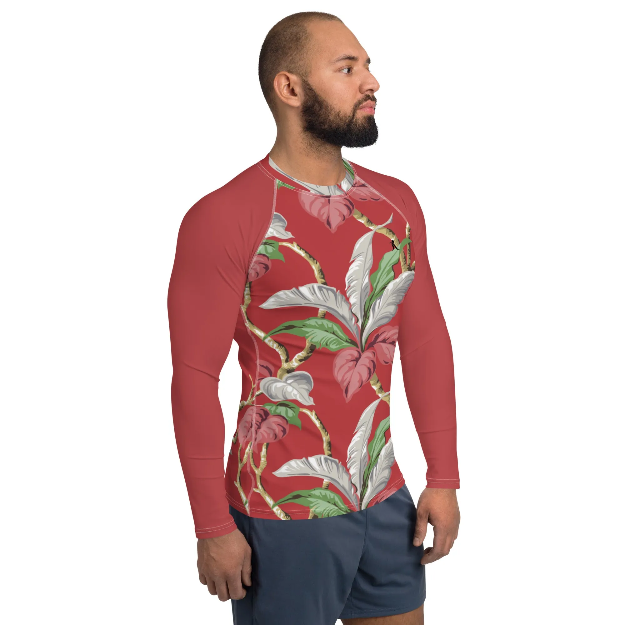 Men's Floral  Rash Guard