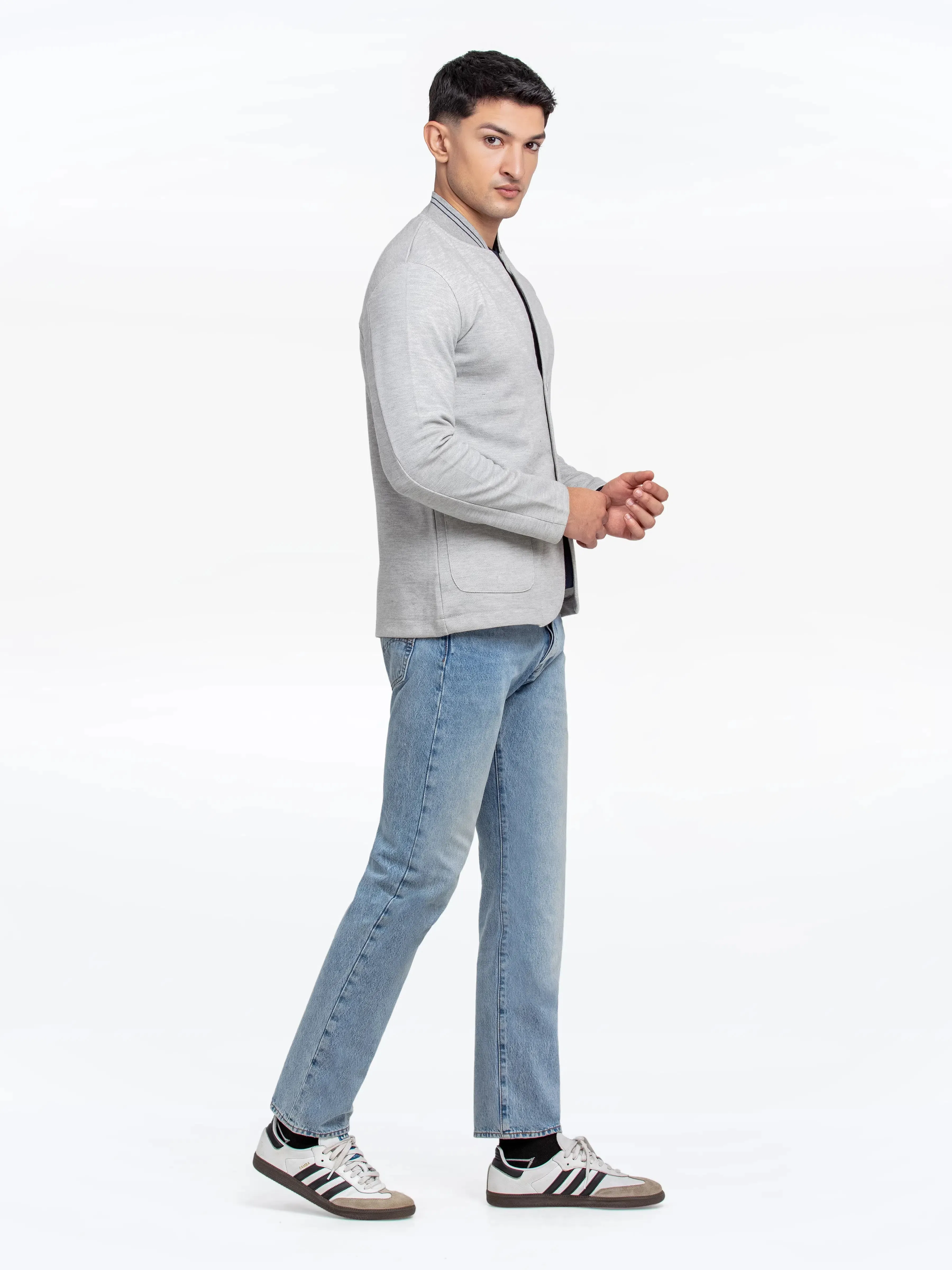 Men's Light Grey Blazer - EMTBK23-001