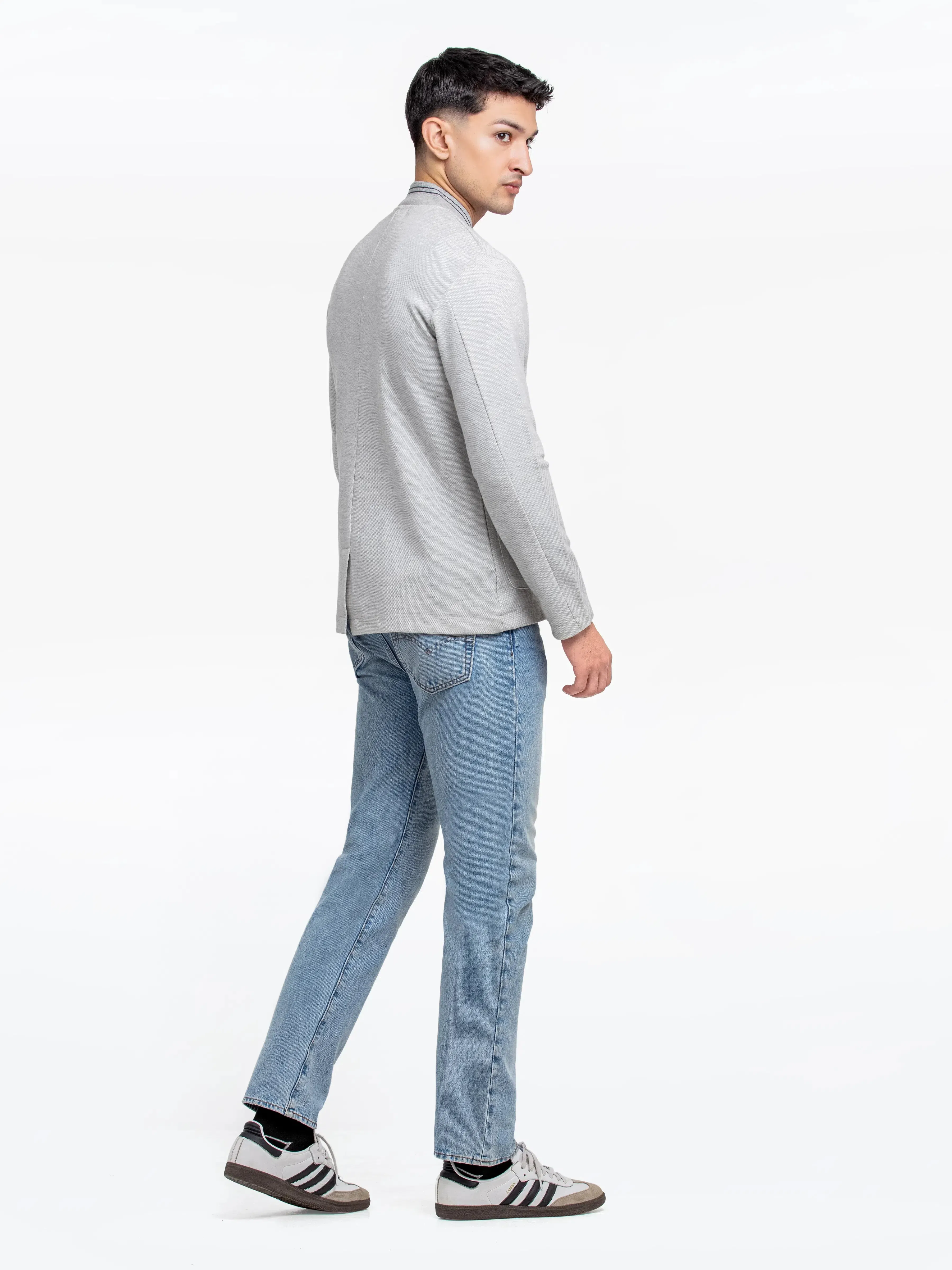 Men's Light Grey Blazer - EMTBK23-001