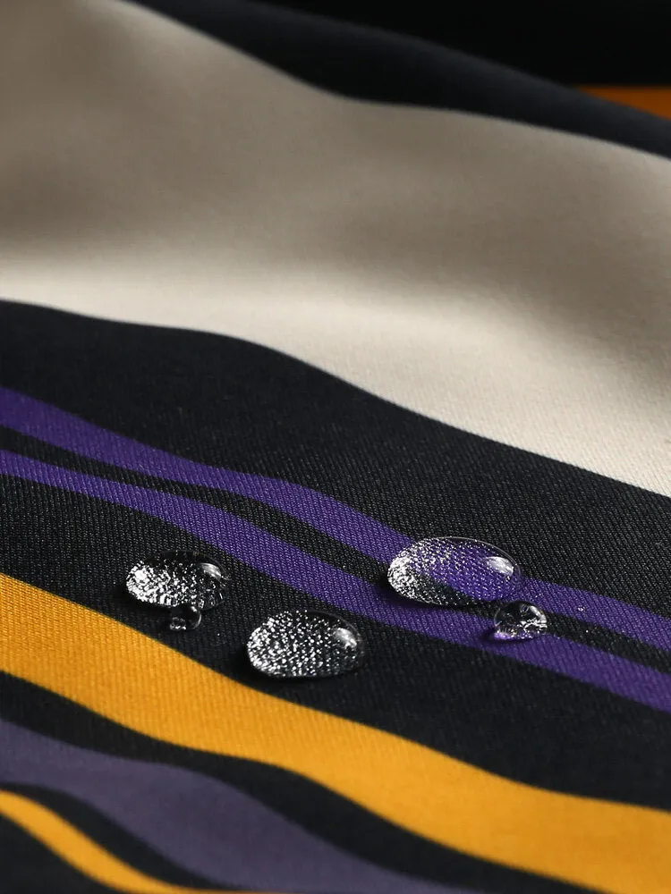 Men's Multi-Color Stripe Quick-Dry Drawstring Beach Shorts