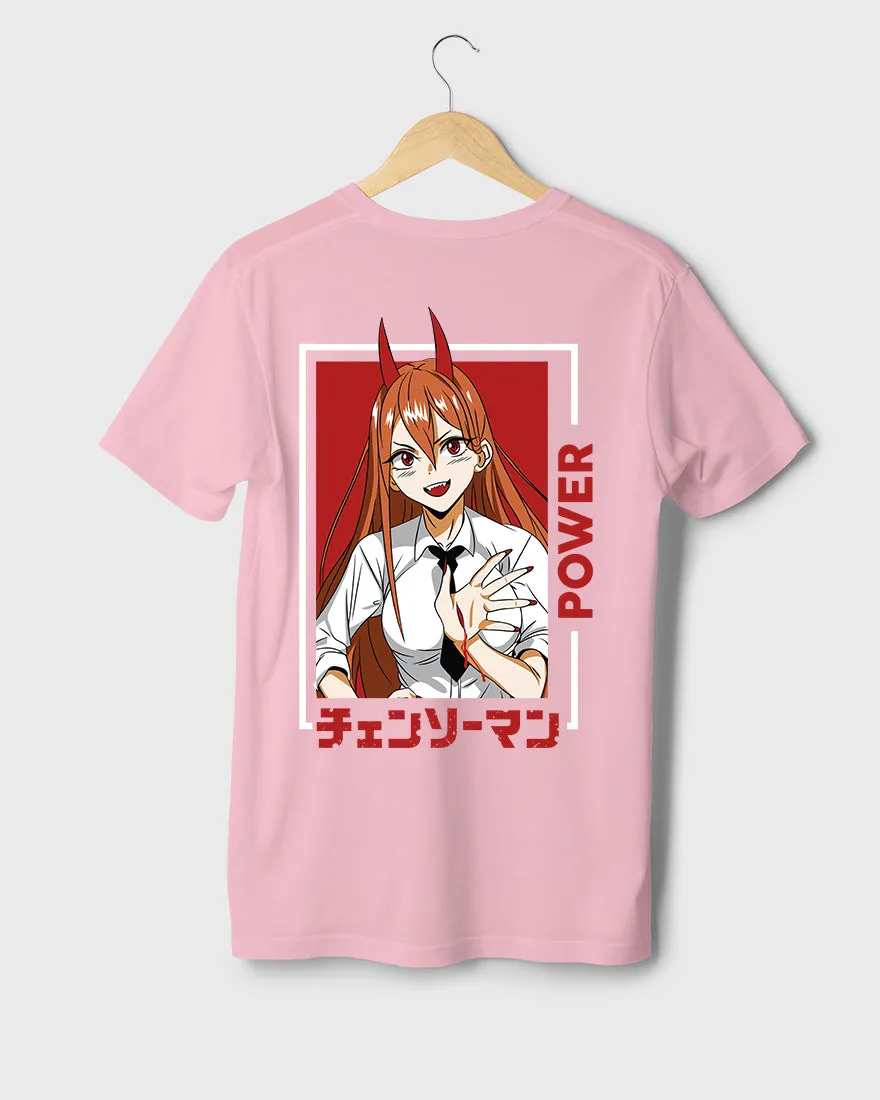 Mens Regular Tshirt Anime Chainsaw Man Makima Power2