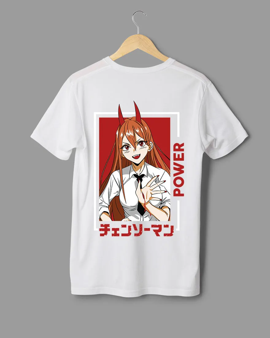 Mens Regular Tshirt Anime Chainsaw Man Makima Power2