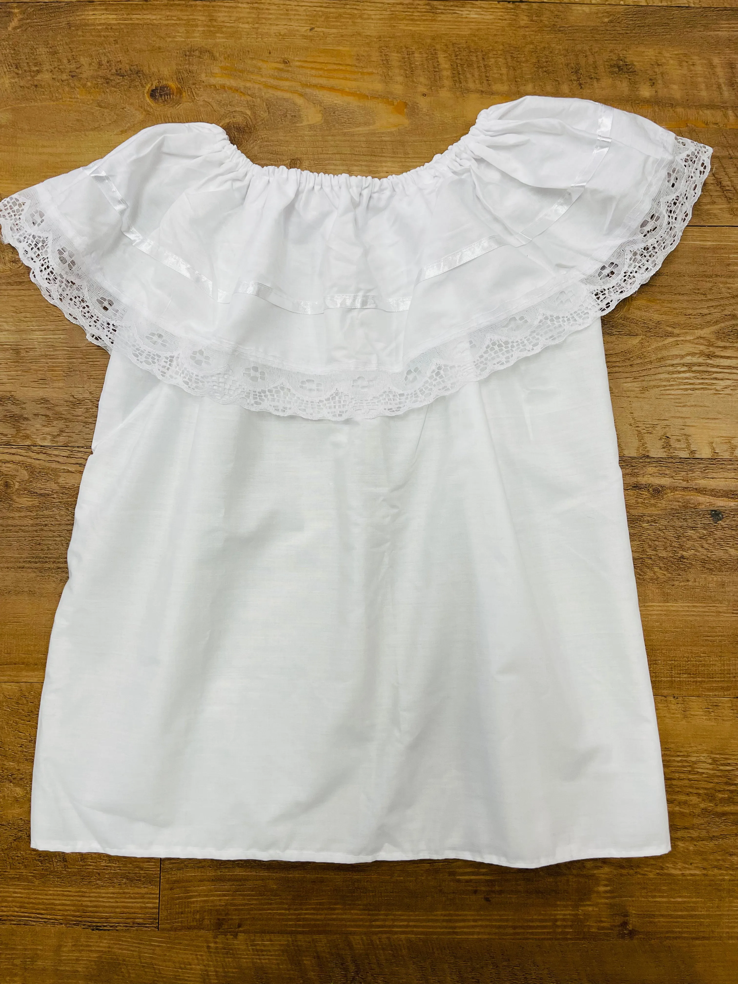 Mexican Girls Off-Shoulder White Top