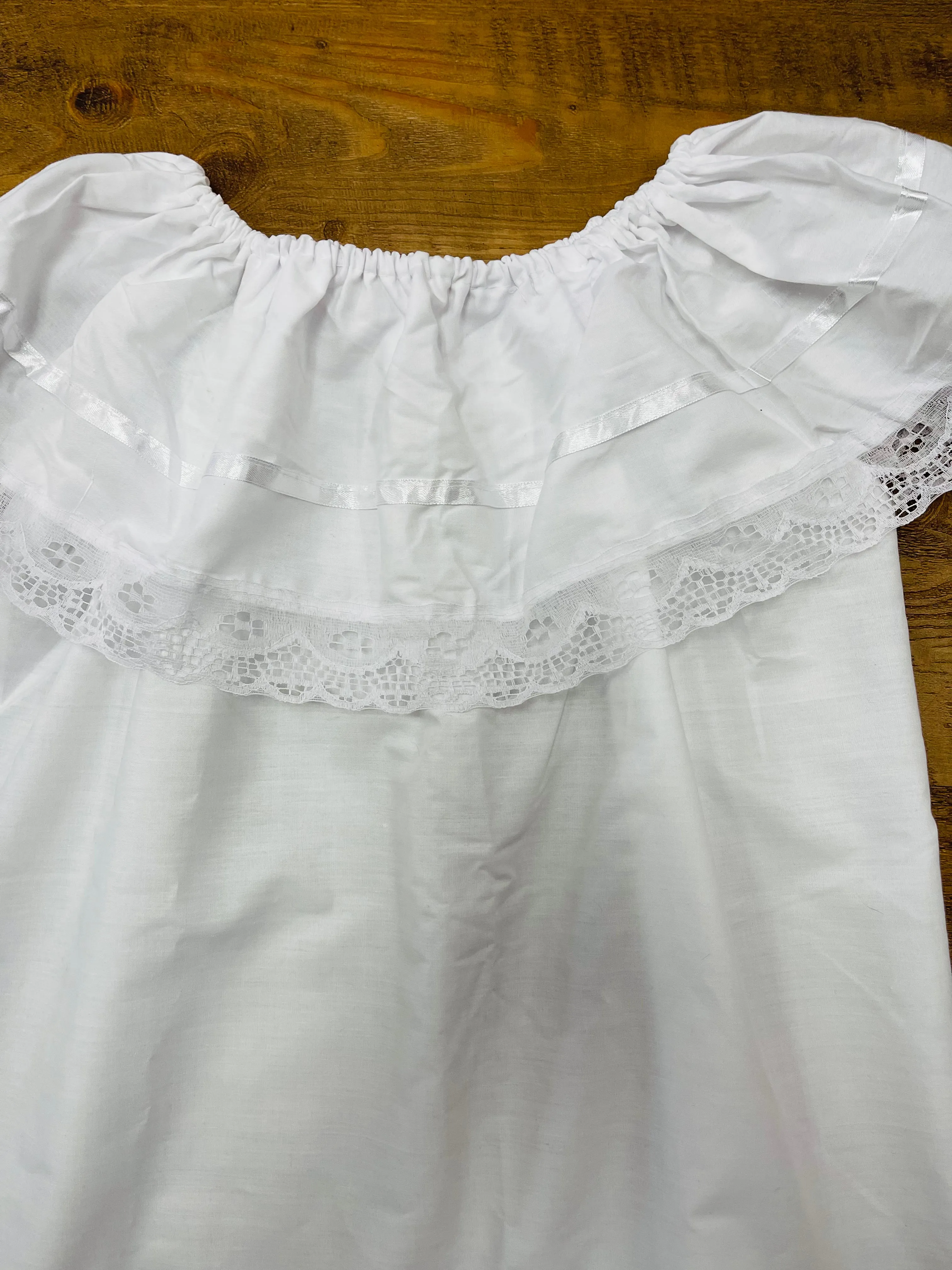 Mexican Girls Off-Shoulder White Top