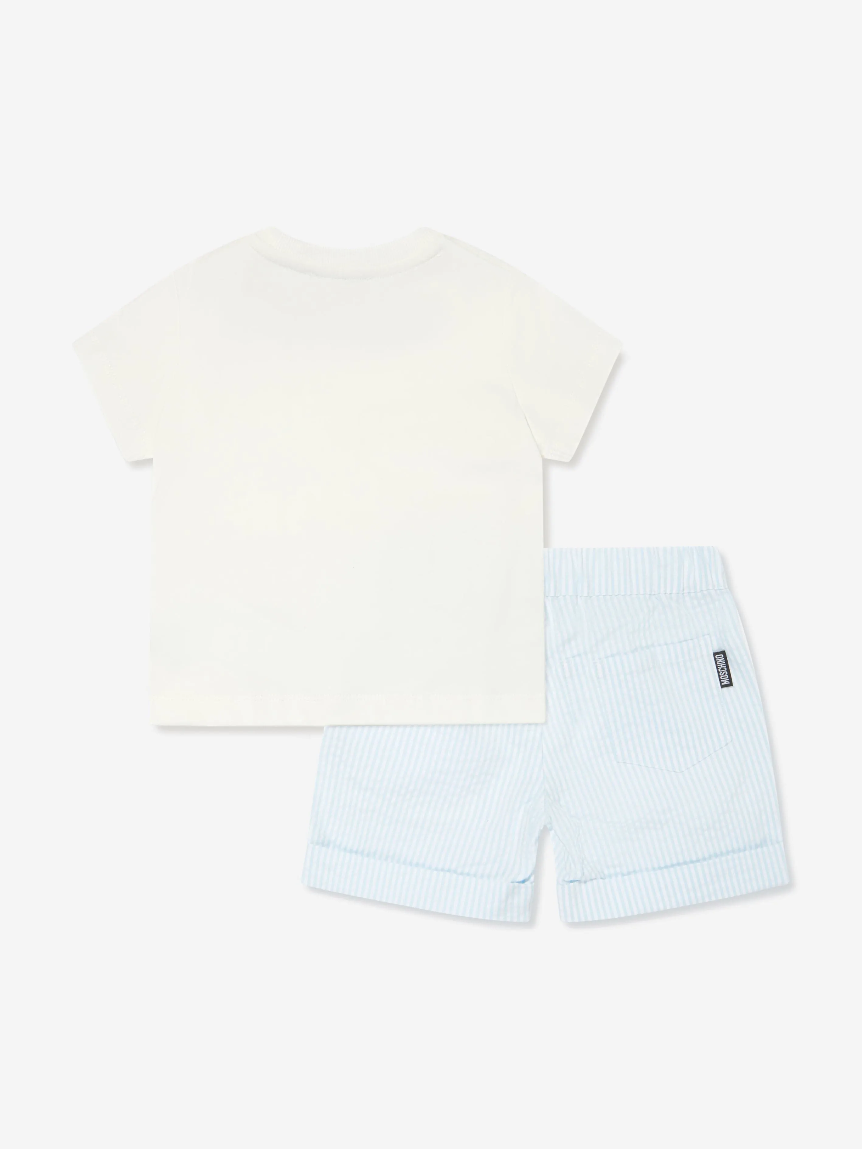 Moschino Baby Boys Logo Short Set in Multicolour