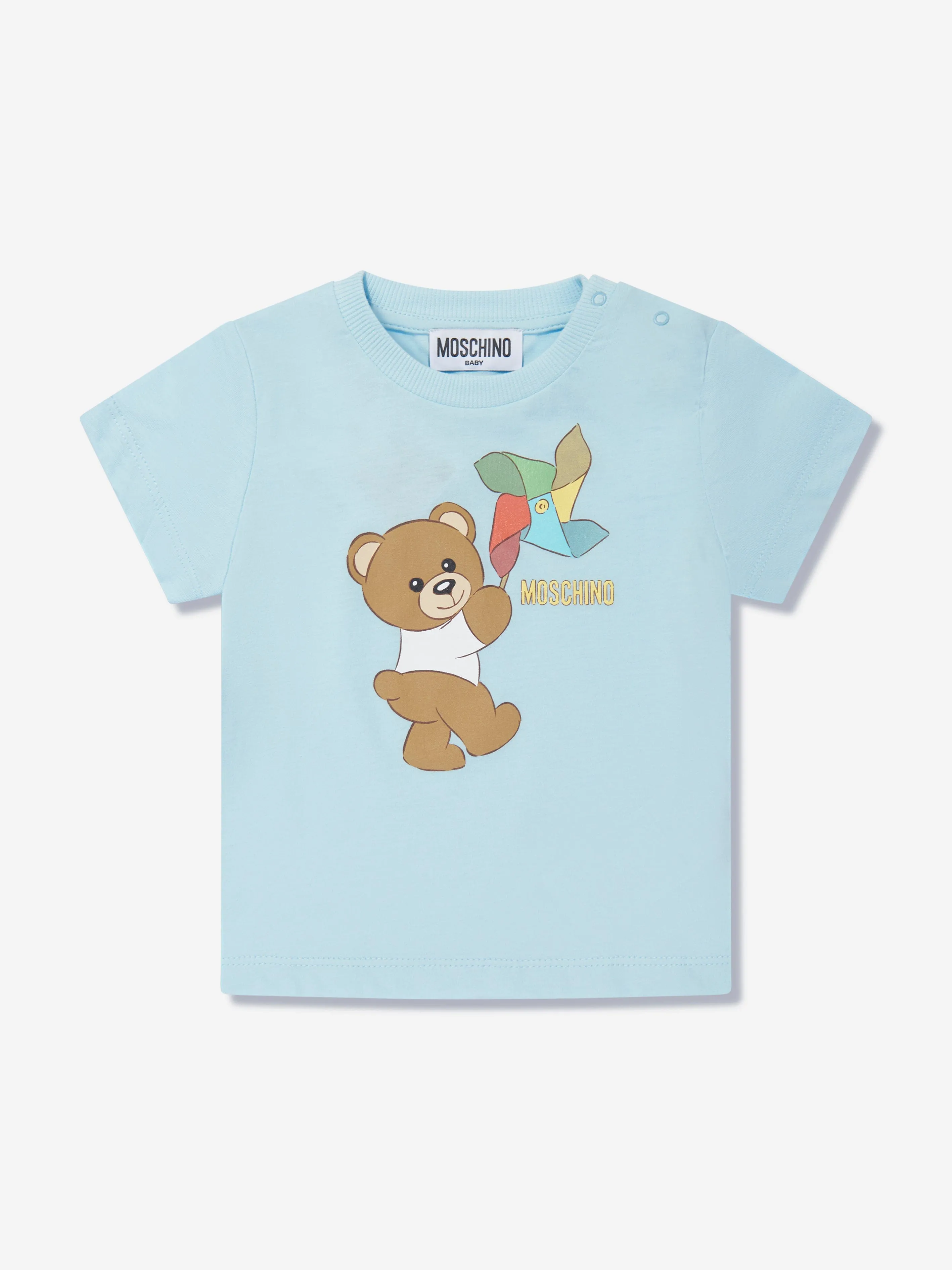 Moschino Baby Teddy Bear Short Set in Blue