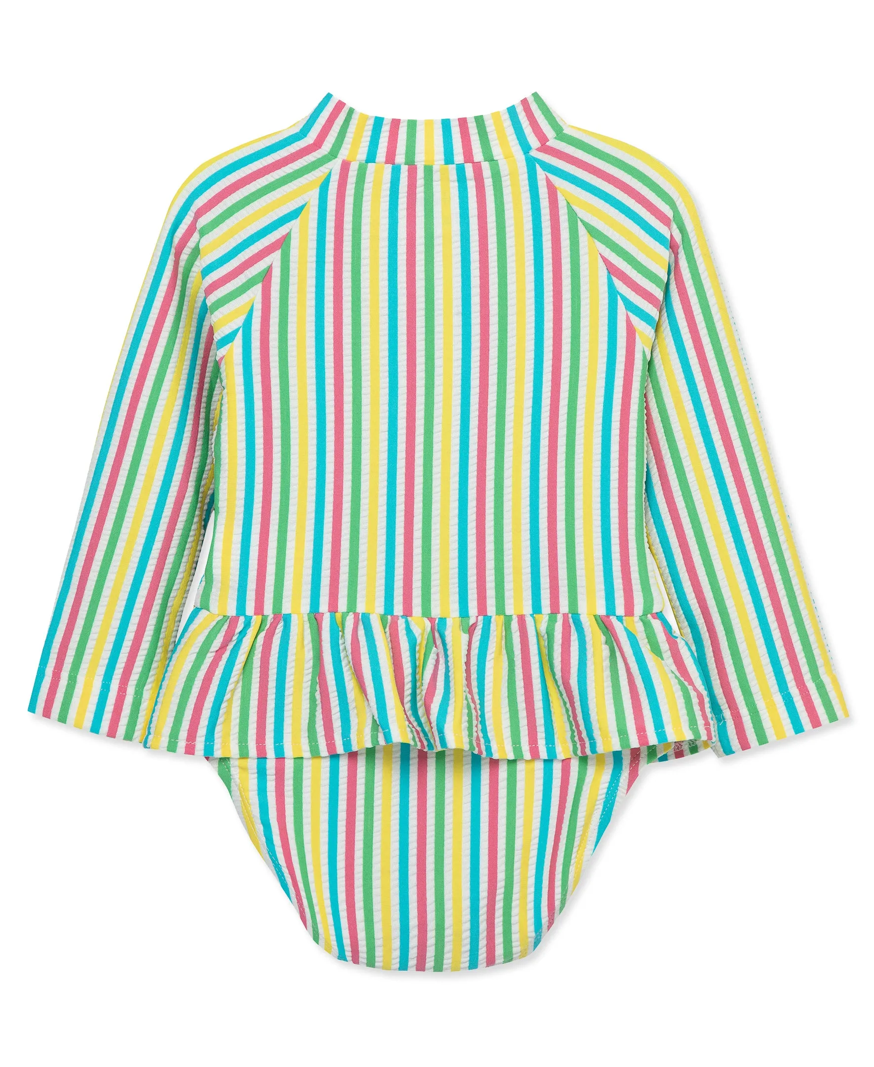 Multi Stripe One-Piece Infant Rashguard (6M-24M)