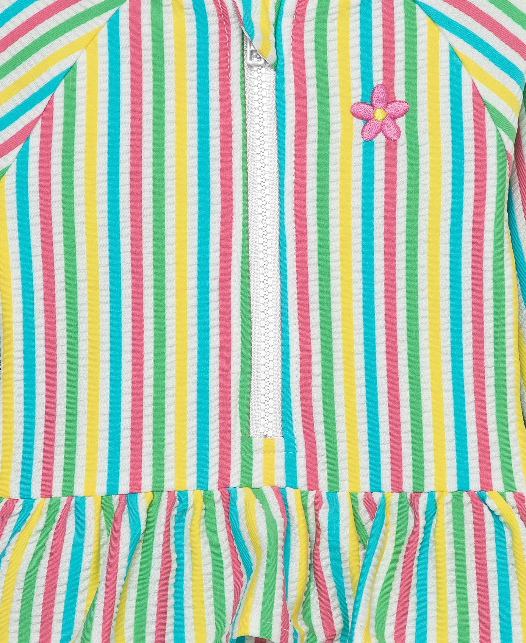 Multi Stripe One-Piece Infant Rashguard (6M-24M)