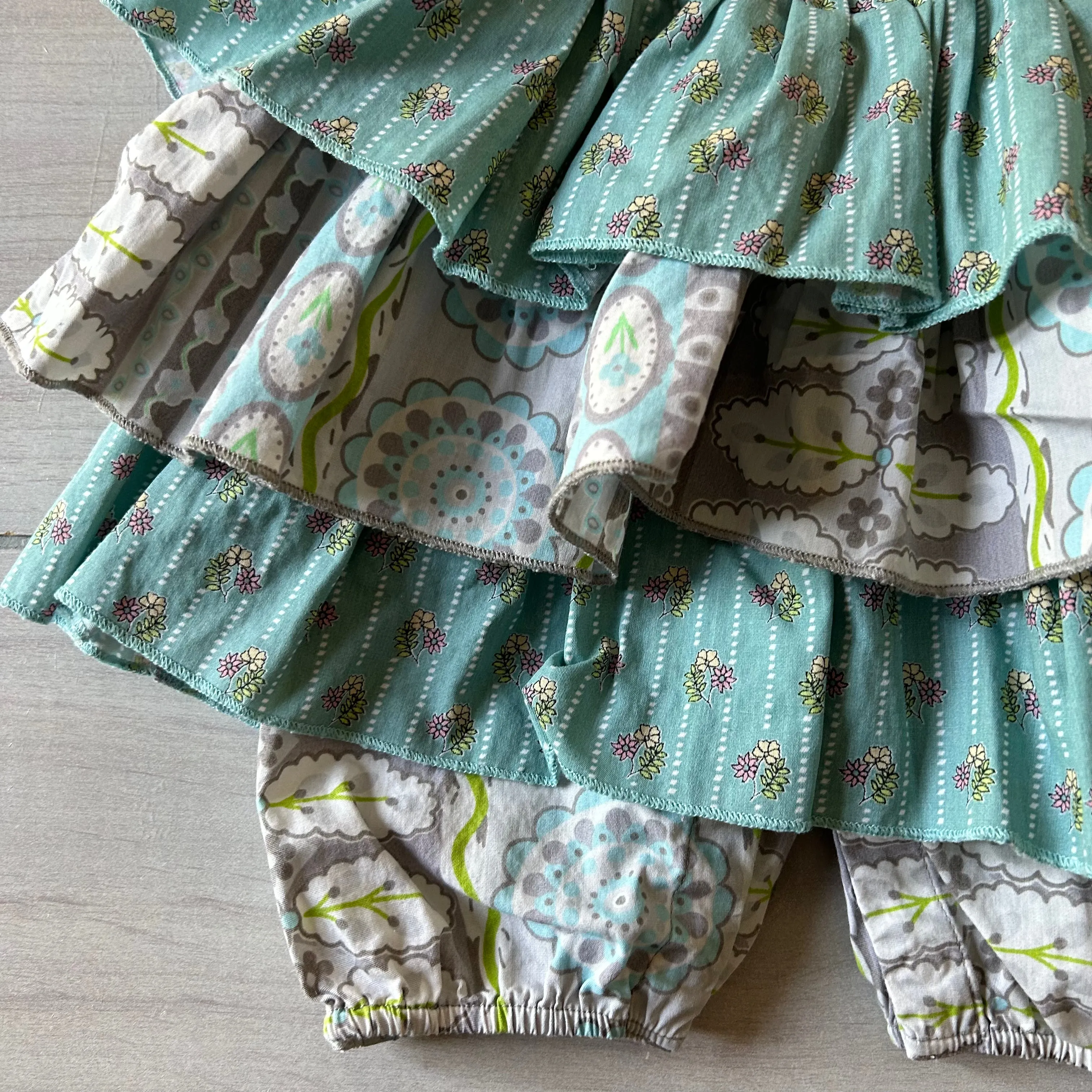Mustard Pie Floral Ruffle Romper
