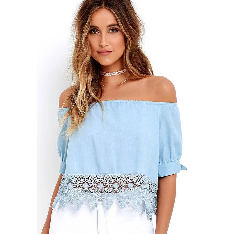 Off The Shoulder Flirty Crochet Top