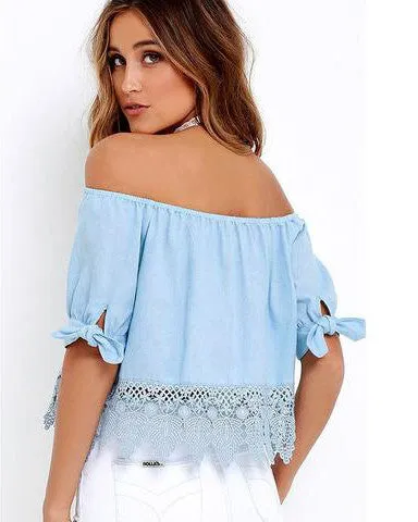 Off The Shoulder Flirty Crochet Top