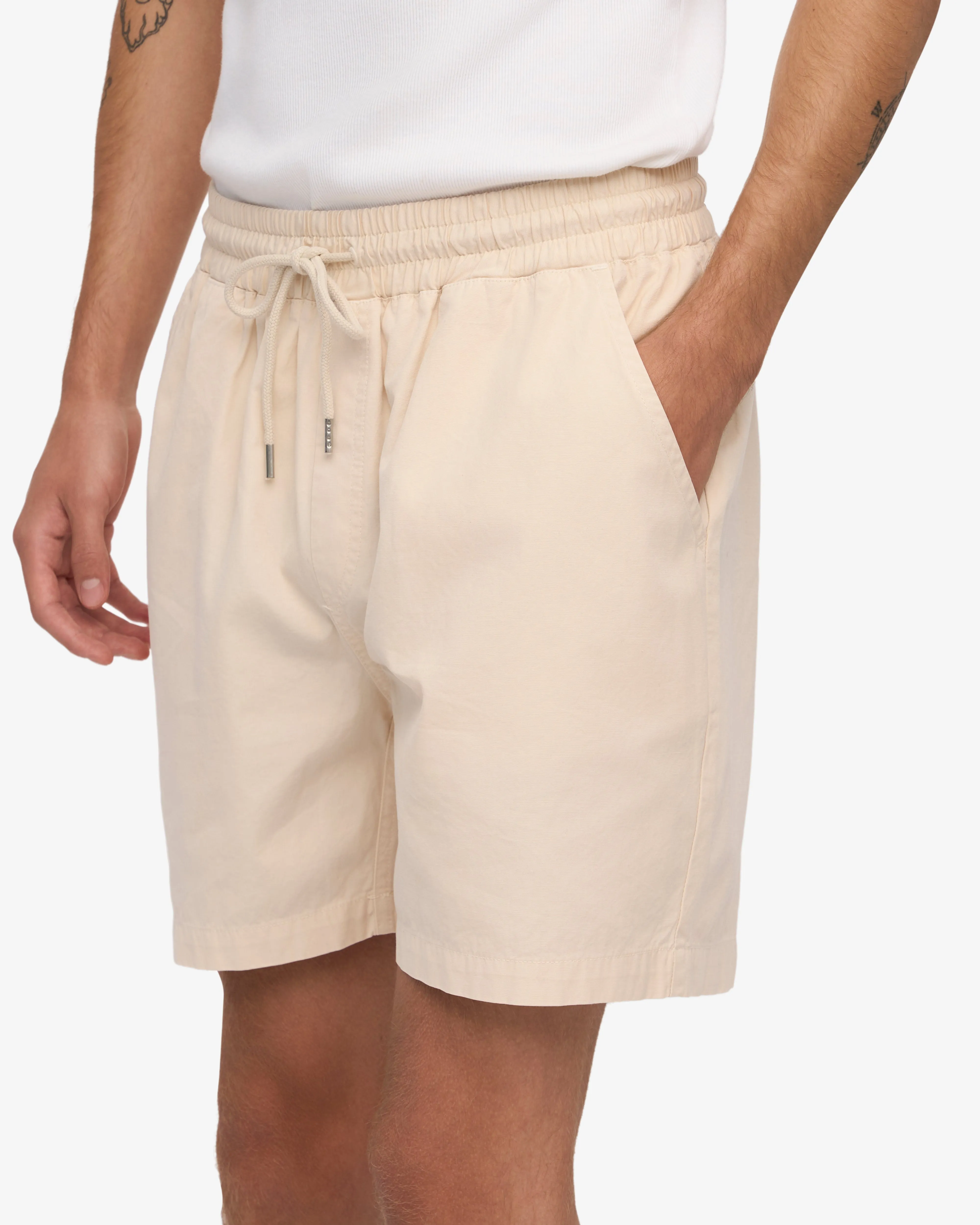 Organic Twill Shorts - Ivory White