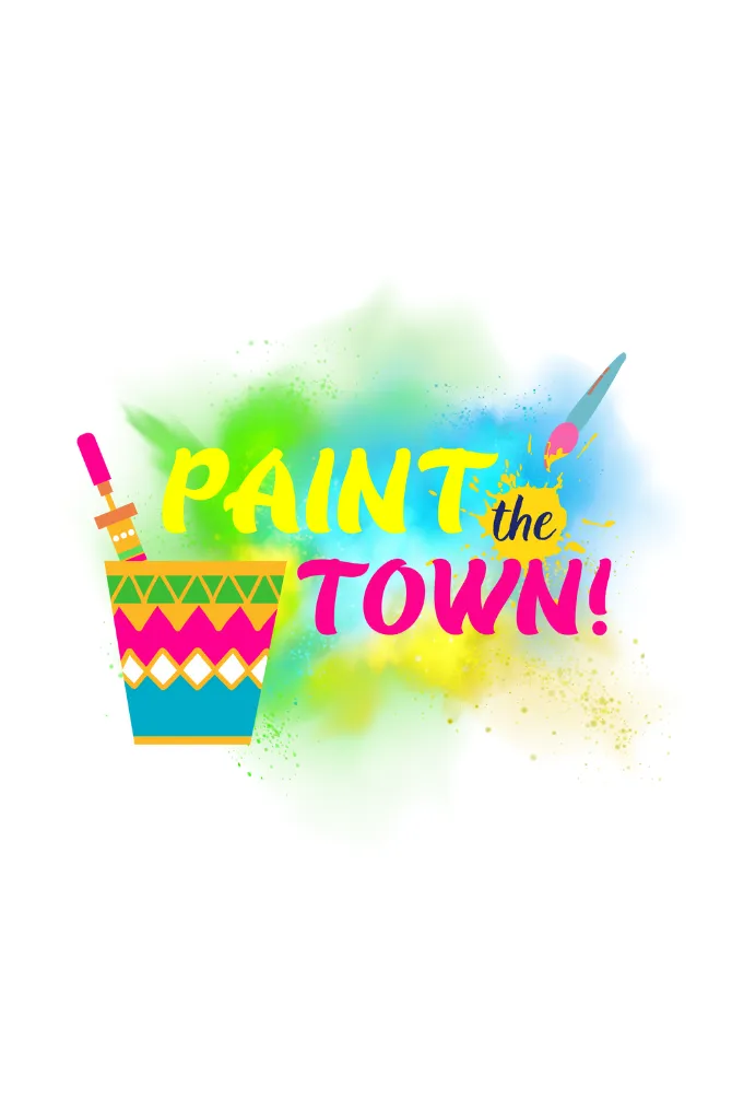 Paint The Town Holi T-shirt for men