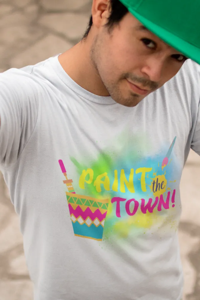 Paint The Town Holi T-shirt for men