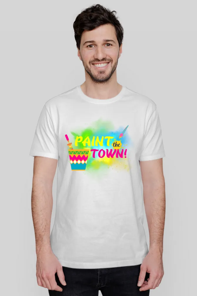 Paint The Town Holi T-shirt for men
