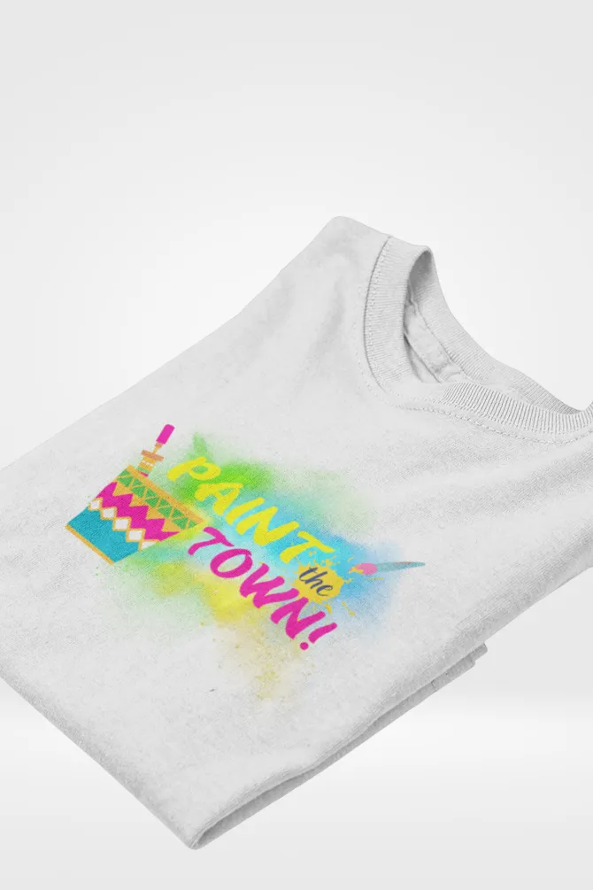 Paint The Town Holi T-shirt for men