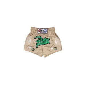 Patta x Fairtex Muay Thai Shorts Gold/Jolly Green