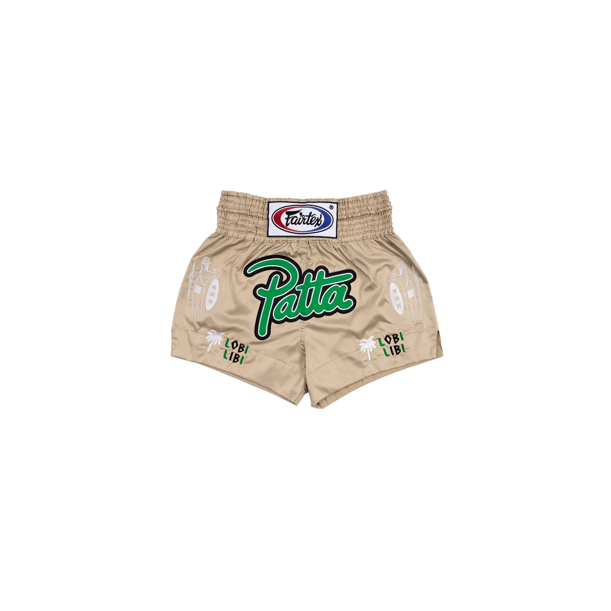 Patta x Fairtex Muay Thai Shorts Gold/Jolly Green
