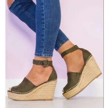 Platform Espadrille Wedge Sandal