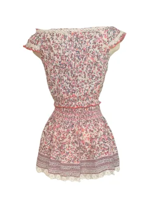 POUPETTE st barths skirt/top floral set szS