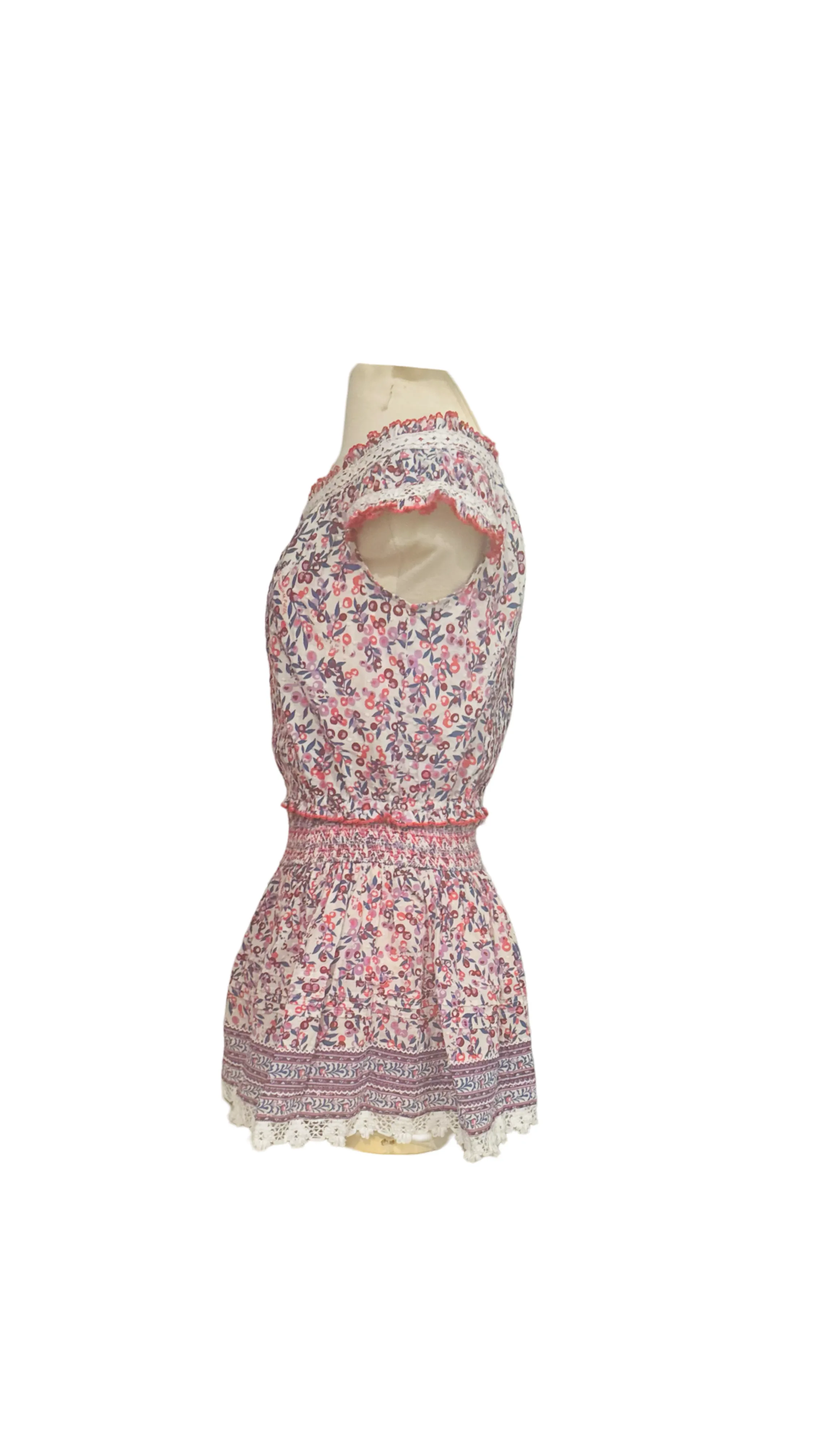 POUPETTE st barths skirt/top floral set szS