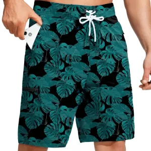Quick Dry Printed Board Shorts With 5 Pockets