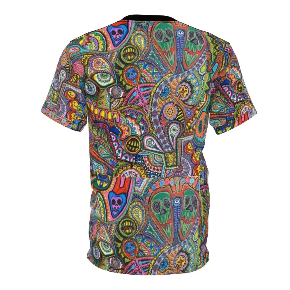 "Trippy Psychedelic T-Shirt with Vibrant Abstract Artwork"