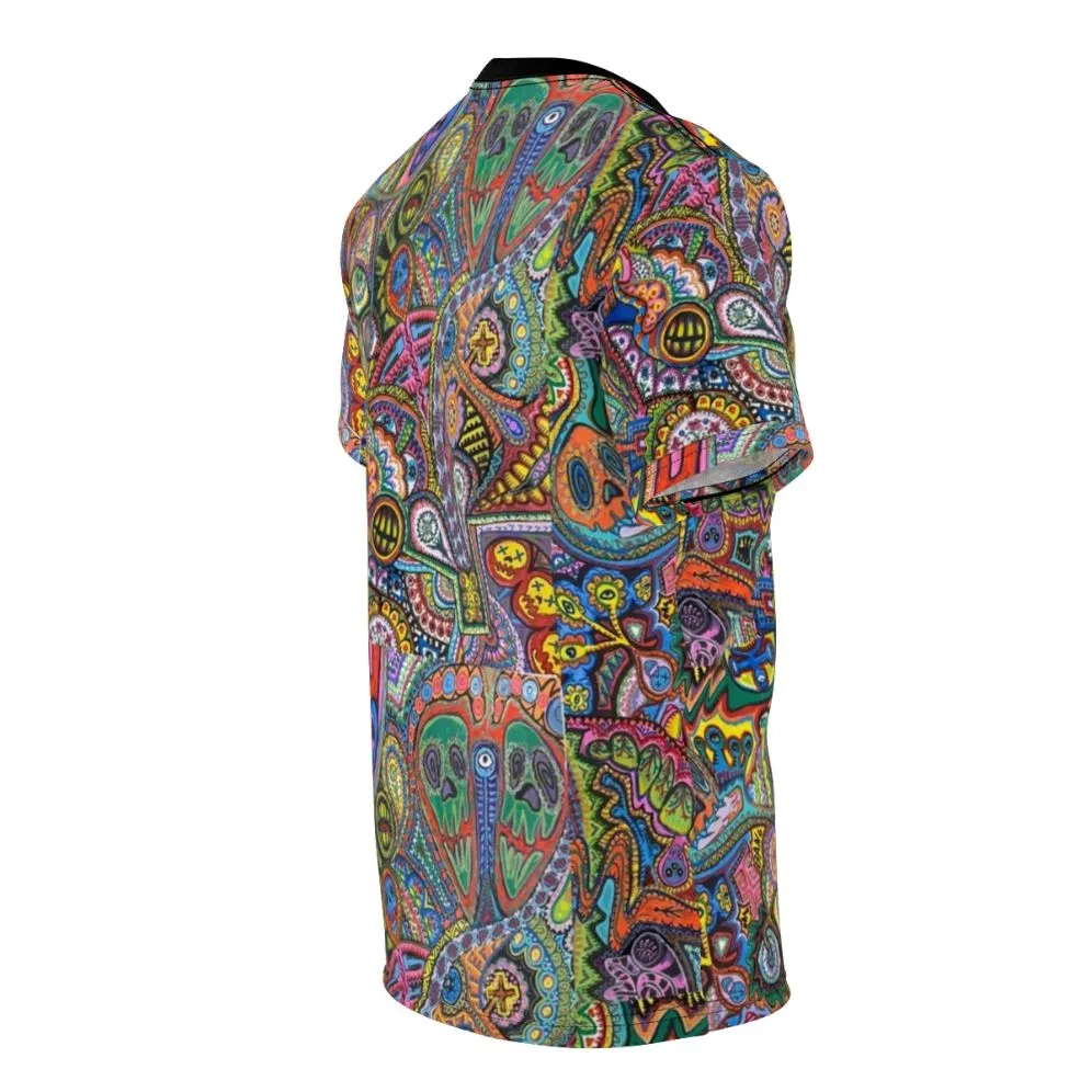 "Trippy Psychedelic T-Shirt with Vibrant Abstract Artwork"