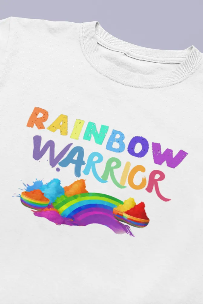 Rainbow Warrior! Holi T-Shirt For Boy